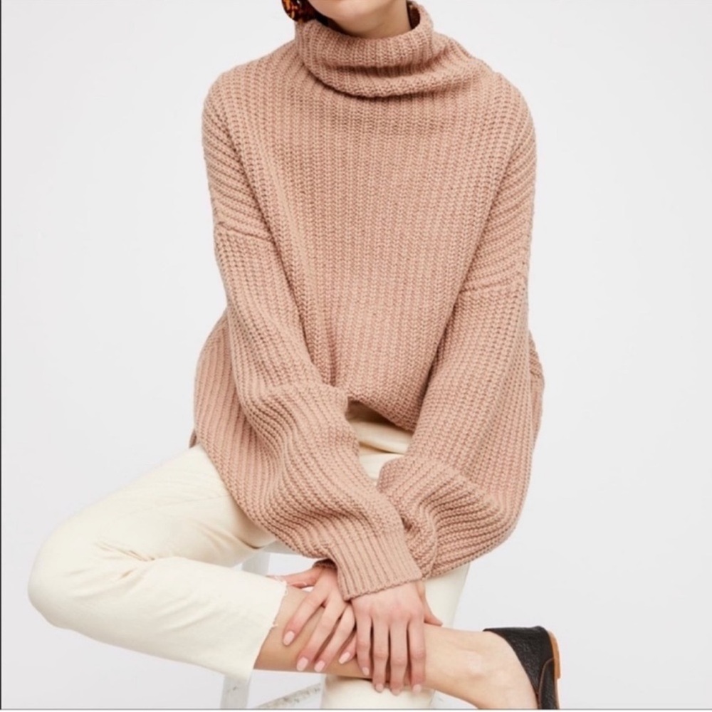 Free People Swim Too Deep Turtleneck Sweater XS